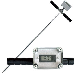 Sonda PT100 per compost e grano con display