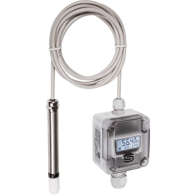Sonda di temperatura e umidità ambiente a pendolo ±2% con uscita 4-20mA o 0-10V