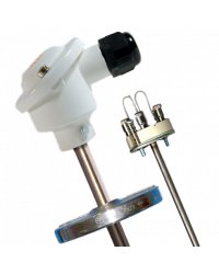 Sonda PT100 con flangia di fissaggio e elemento di misura intercambiabile cod. SB