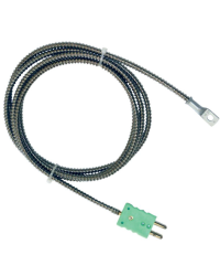 Sonda termocoppia a contatto con occhiello con cavo fibra di vetro / treccia inox - cod. SOFL