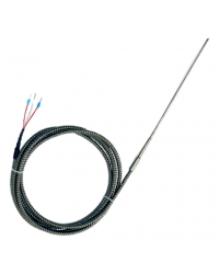 Sonda PT100 miniatura con cavo protetto da guaina flessibile in acciaio cod. SLM