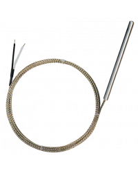 Termocoppia J o K con cavo fibra di vetro/fibra di vetro/treccia inox - cod. SLSRK