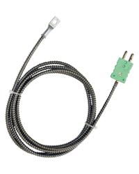 Sonda termocoppia a contatto con occhiello con cavo fibra di vetro / treccia inox - cod. SOJFL