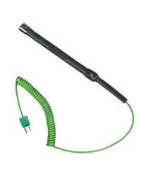 Sonda termocoppia K di superficie con cavo spiralato per termometro digitale portatile