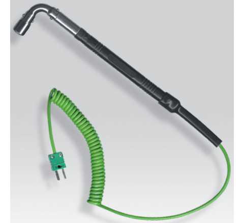 Sonda termocoppia K per superfici angolate con cavo a spirale per termometro digitale portatile