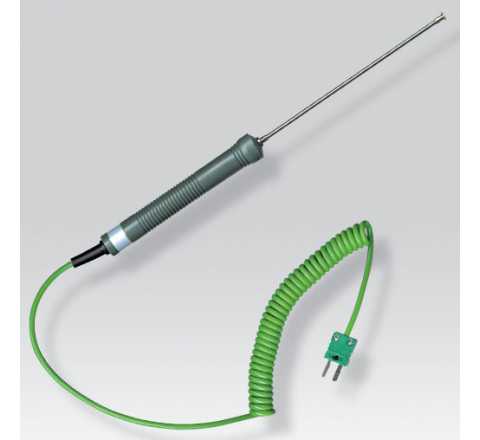 Sonda termocoppia K a contatto con cavo a spirale per termometro digitale portatile